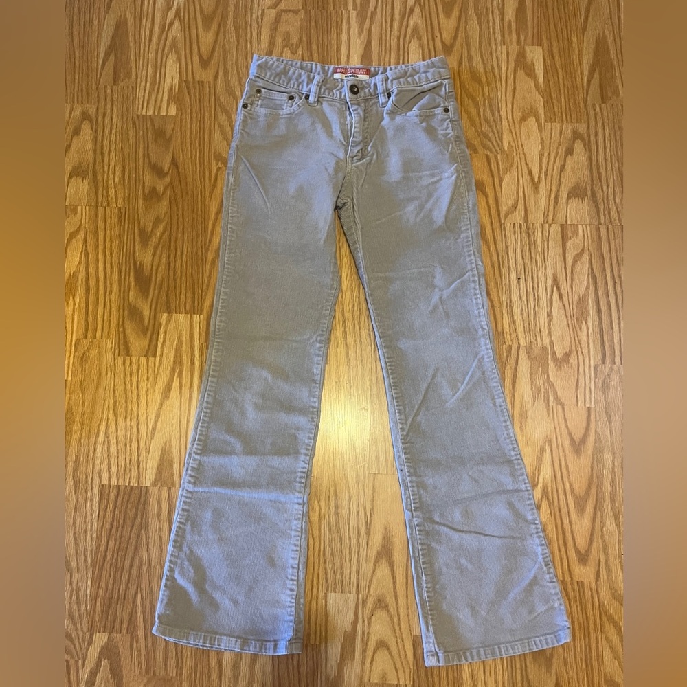 Y2k Union Bay Stretch Bootcut Corduroy Grey sz 0